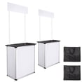 thumbnail image 1 of Popup Promotional Counter Table Booth Portable Demo Display Banner Stand 2 Pack, 1 of 8