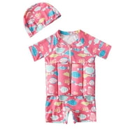 IBTOM CASTLE Toddler Kid Girls Floatation Swimsuit with Adjustable ...