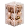 thumbnail image 1 of Popvcly 12 Pcs Set, Champagne Shatterproof Christmas Ball Ornaments, 4 cm, 1 of 6