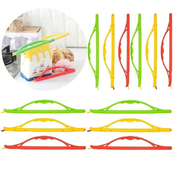 Popvcly 12Pcs Bag Clips for Bags Plastic Bag Sealer with Handle, Bag Sealing Clips for Open Bags Clips for Food Packages, Binder Clips Chip Clips Food Storage Fresh Keeping