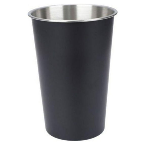 Popvcly 16 Ounce Stainless Steel Pint Cups Shatterproof Cup Tumblers Unbreakable Metal Drinking Glasses for Bar, Home, Restaurant