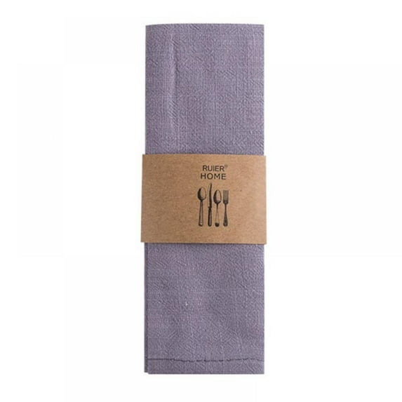4-Pcak Linen Dinner Napkins, 16"x12" Soft Solid Color Cloth Napkin Washable and Reusable Table Napkins, Grey