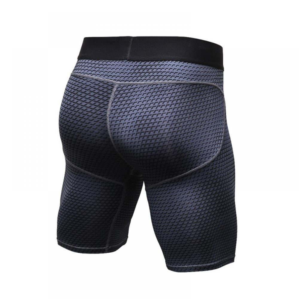 Popvcly Men Summer Compression Shorts Quick Dry Running Tights Breathable  Soft Comfortable Male Sporsts Shorts,Black 