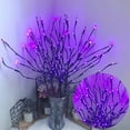 thumbnail image 1 of Popvcly Nordic Style Simulation Tree Branches Decoration Light Single 20 Lights (5pcs Branches),Purple, 1 of 10