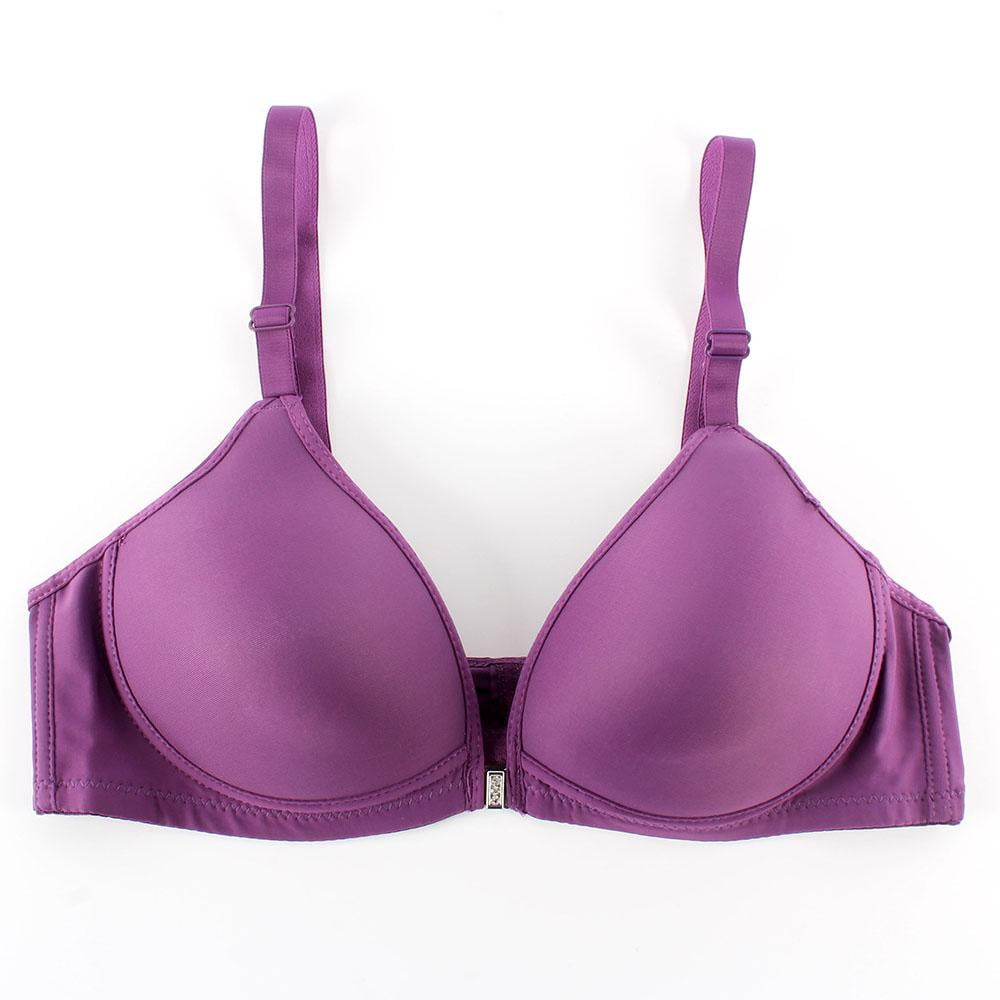 Popvcly Soft Touch Push Up Bra for Women,2Pack Front Closure