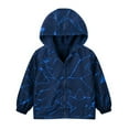 thumbnail image 1 of Popvcly Toddler Boy Spring Fall Windbreaker with Hoods Baby Zipper Hooded Outwear Windproof Jacket Fleece Lightweight Coat 3-12T, 1 of 5