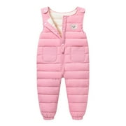 Popvcly Toddler Snow Pants Baby Boy Winter Clothes Fleece Lined Snowsuit Girl Overalls 6 Months-5T