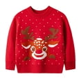 thumbnail image 1 of Popvcly Ugly Christmas Sweater for Toddler Baby Boys Girls Knit Sweater Kids Pullover Sweater Shirt Winter Warm Coat 2-7T, 1 of 4