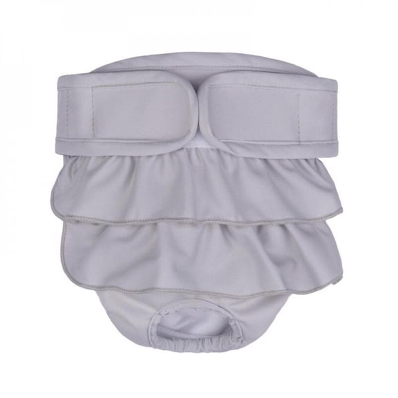 Popvcly Washable Dog Diapers | Reusable Dog Diapers | Washable Female Dog Diapers | Cloth Dog Diapers for Dogs in Heat, or Dog Incontinence Diapers, gray, XXL