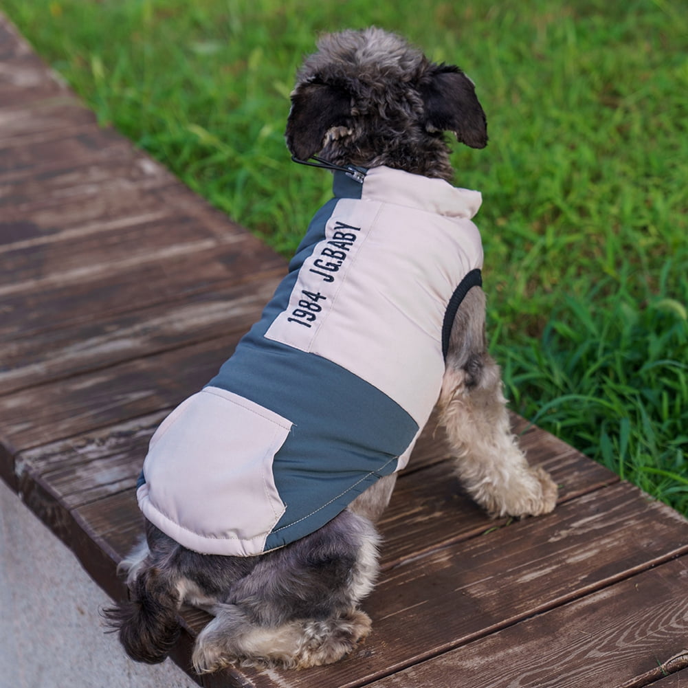 Popvcly Winter Dog Coats Adjustment Neckline Rope Warm Windproof Pet