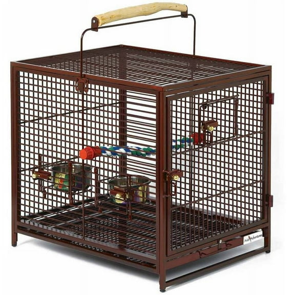 MidWest Homes for Pets, Poquito Avian Hotel Traveling Metal Bird Cage With Accessories