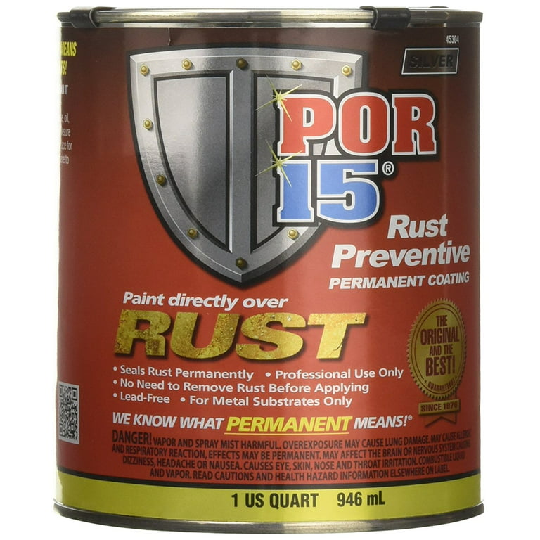 POR 15 1QS Silver Rust Preventive Coating Quart