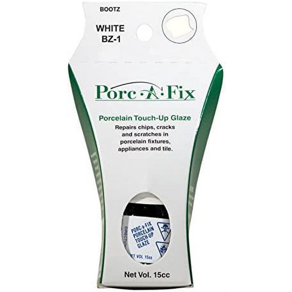 Porc-A-Fix Bootz Porcelain Touch-up Repair Glaze Paint, White (BZ-1)