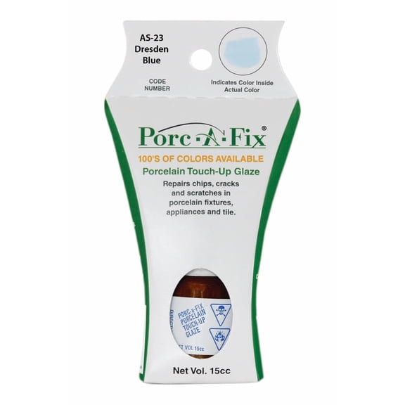 Porc-A-Fix Porcelain Touch-Up Repair Glaze Paint Kit, Dresden Blue, AS-23 (Matches American Standard)