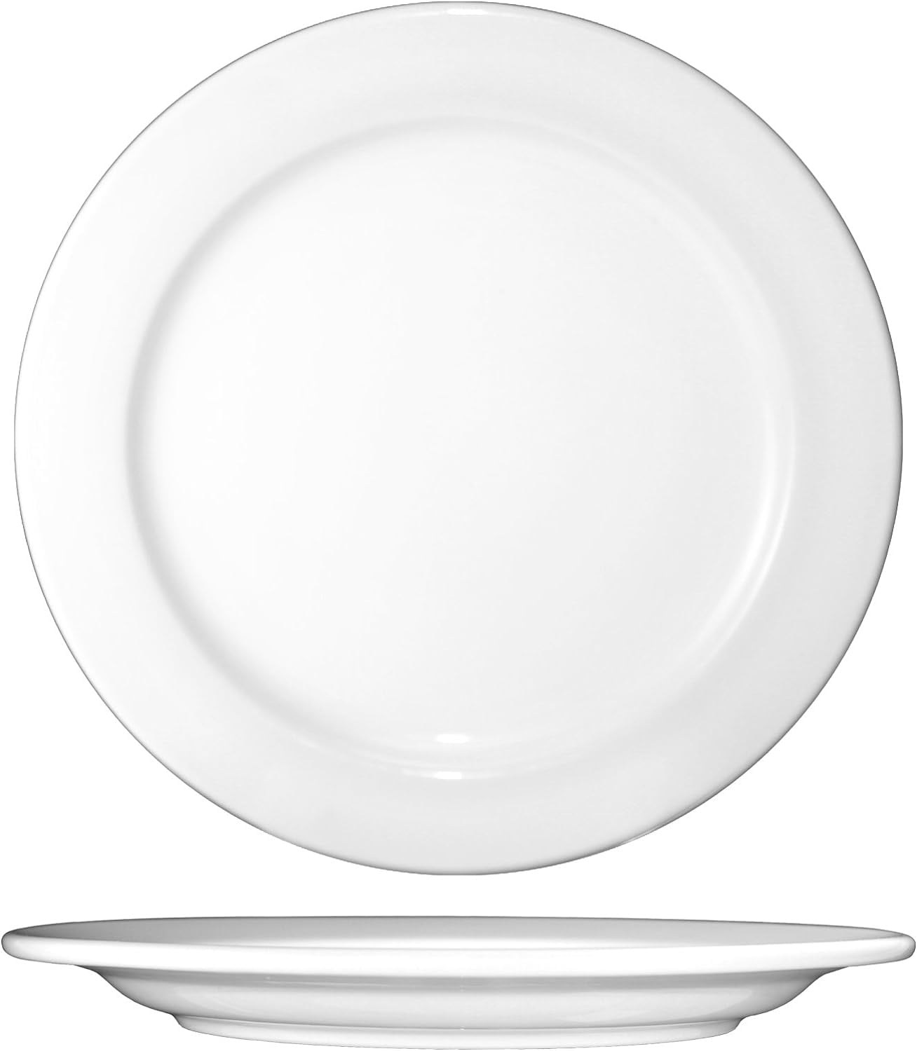 Porcelain 9Inch Plate, 24Piece, White