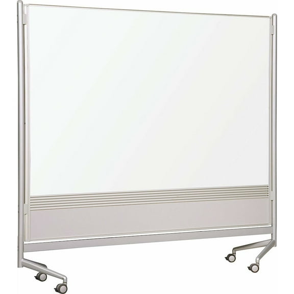MooreCo DOC Mobile Partition & Display Panel-Porcelain-58"H X 94.5"W