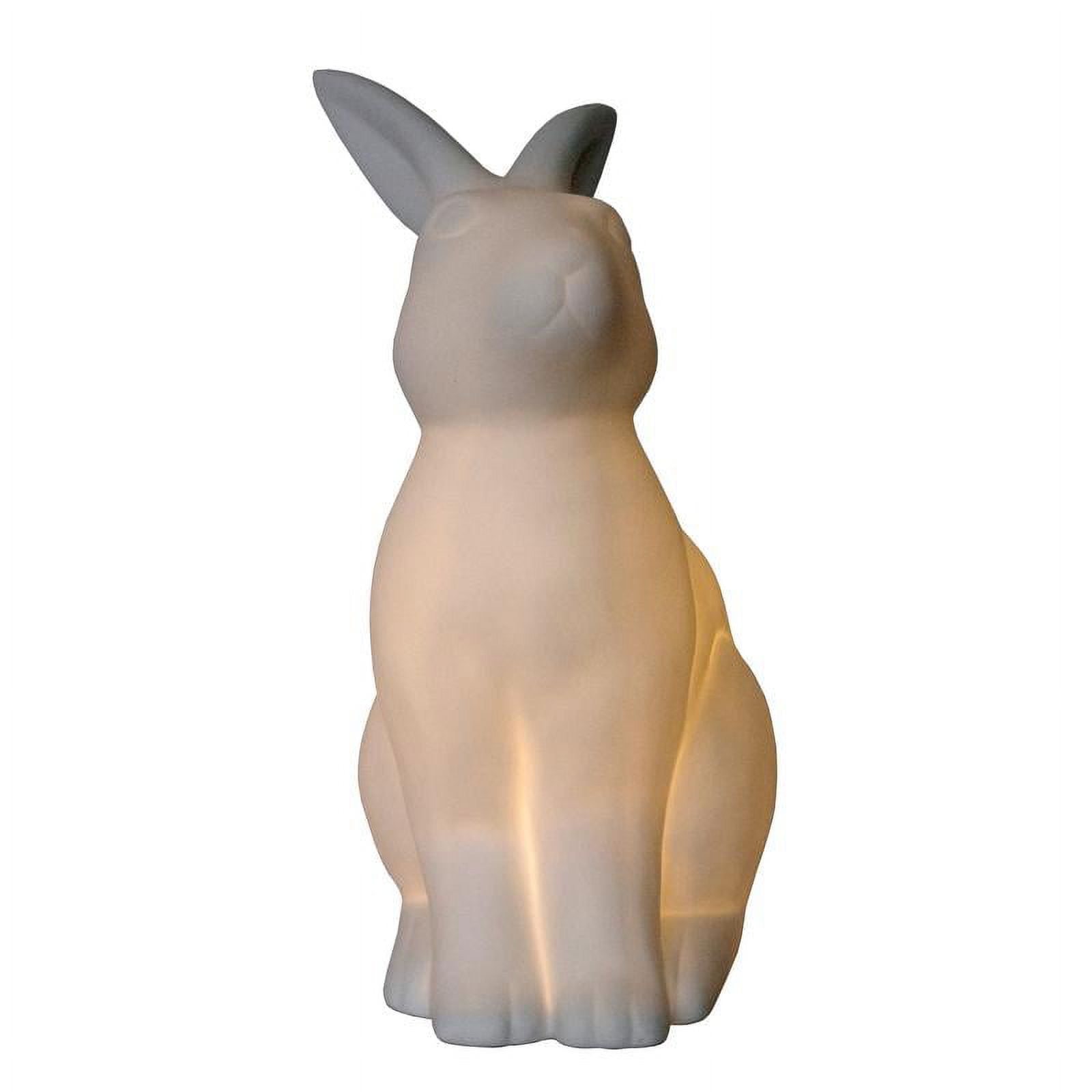 White Porcelain Bunny Rabbit Shaped Night Light for Kids