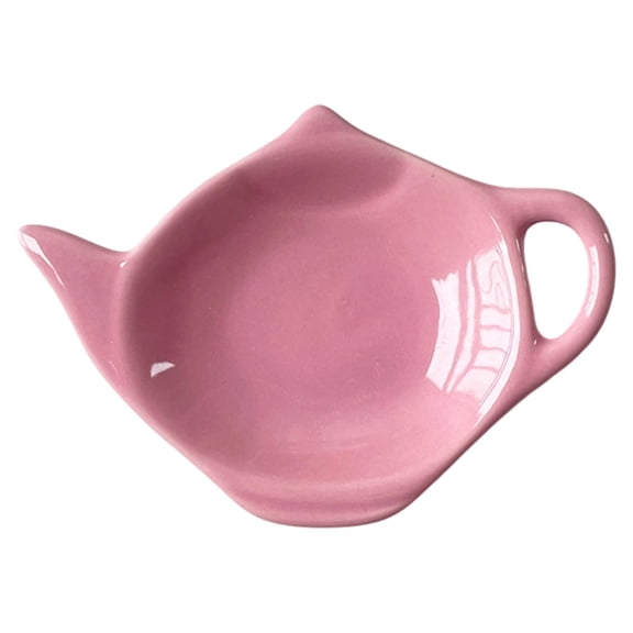 Porcelain Ceramic Trim Teapot-Shaped Tea Bag Holder Coasters, Ceramic Tea Bag Holder Tea Bag Coasters Teapot-Shaped Dish Spoon Rests Snack Dish Spoon Rests Classic Tea Time Saucer Seasoning Dish
