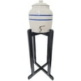 thumbnail image 1 of Porcelain Ceramic Water Dispenser Crock Set With Stainless Steel Faucet, Lid and Wooden Floor Stand, 1 of 3