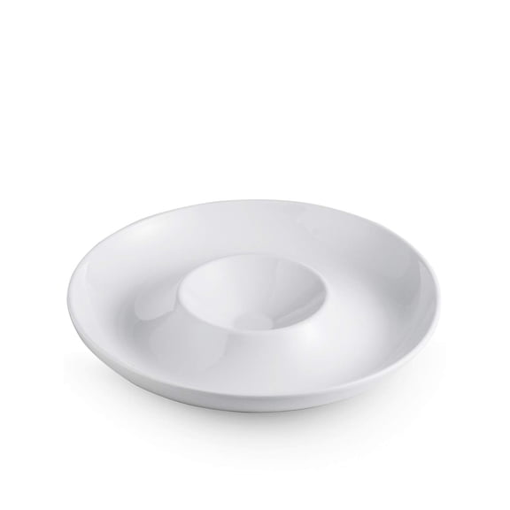 Porcelain Chip and Dip Serving Set Divided Serving Trays Appetizers and Cheeses Serving Platter Compartment Dish for Father's Day, Snack, Fruit, Veggies, Candy, 12-inch Set of 1