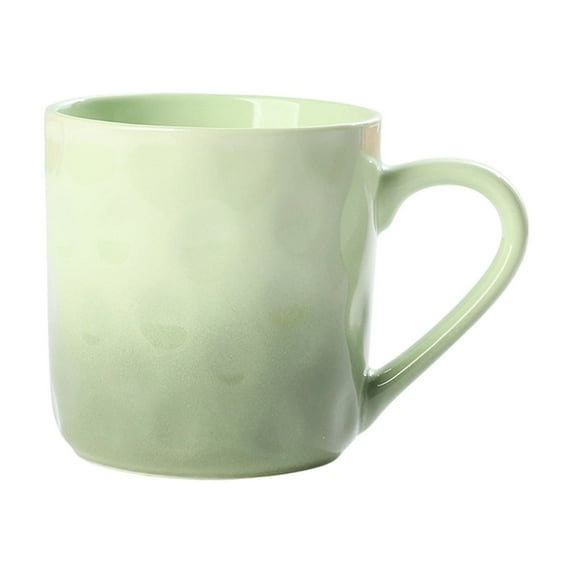 Porcelain Coffee Mugs with Hand Pinch Texture, Non-toxic, Stylish Gift Ceramic Coffee Tea Milk Coco Mug, Microwave and Dishwasher Safe (Green)