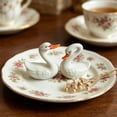 thumbnail image 1 of Porcelain Couple Figurine Tabletop Décor - Elegant White Ceramic Bird Pair Centerpiece Accent, Glossy Finish, Durable Lead-Free, Salt Pepper Shaker Set Gift, 1 of 9