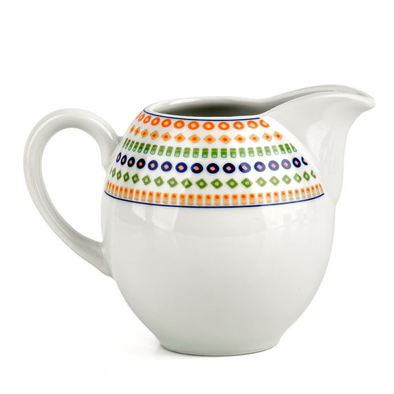Porcelain Cream Jug 11.83 fl oz (350 ml) Antique Mosaic Porcelain Milk Jug Pouring Creamer Pitcher with Handle