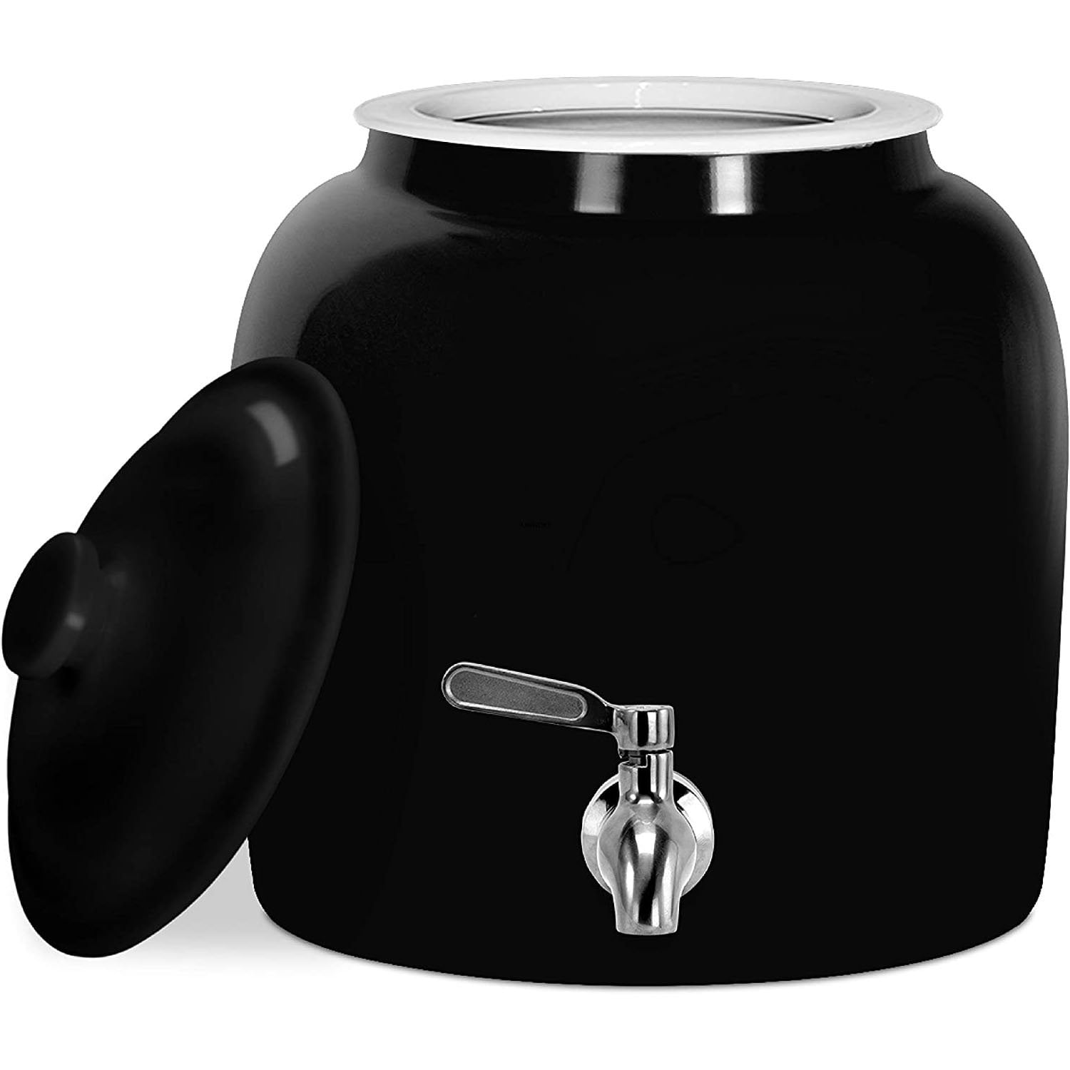 https://i5.walmartimages.com/seo/Porcelain-Crock-Food-Grade-Ceramic-Water-Iced-Beverage-Dispenser-with-Stainless-Steel-Spigot-Faucet-for-3-to-5-Gallon-Water-Bottles-Jugs-Black_272858ab-13ce-4be6-b964-4cfdcaa8b2a4.9373f5179a42664e5a3e3ac67cfb06f1.jpeg