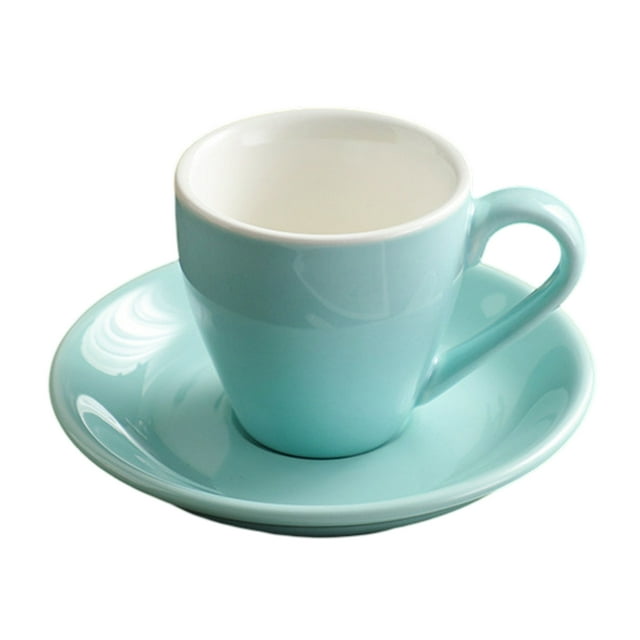Porcelain Espresso Cup with Saucer, Espresso shot Cup, 80ml/2.7Oz - Style 1