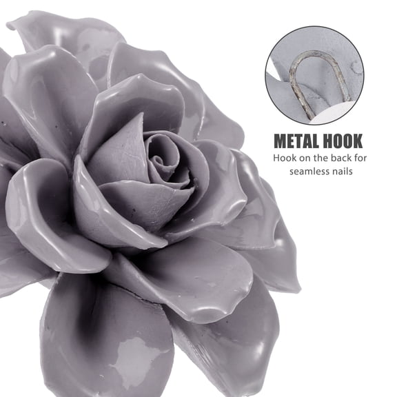 Porcelain Floral Decoration for Home Vintage Wall Hanging Ceramic Flower Adorn Flowers The Ceramics
