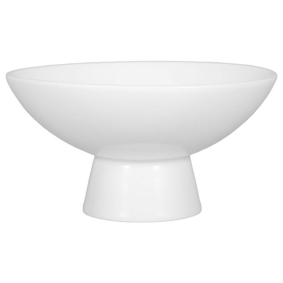 LEDMOMO Ceramic Footed Bowl, White Porcelain Pedestal for Storage Use