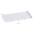 thumbnail image 1 of Porcelain Fuji Rectangular Display Plate, Bone White - 13 x 6.5 in. - Pack of 6, 1 of 1