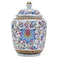 thumbnail image 1 of Porcelain Ginger Jar Ceramic Flower Vase Tea Storage Jar with Lid Display Weddings Home Floral Party Multipurpose Oriental Style Handicraft colored 320ml, 1 of 8