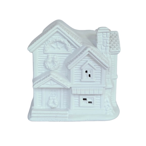 Porcelain House Mini Christmas Village Building, White, 4", by Holiday Time