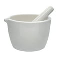 thumbnail image 1 of Porcelain Mortar & Pestle Set, 25oz (750ml) - Heavy Duty - Unglazed Grinding Surface - Excellent for Kitchen or Laboratory - Grinds Powdered Chemicals, Herbs, Spices, Pills - White - Eisco Labs, 1 of 4