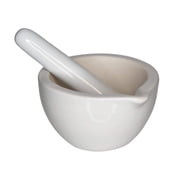Porcelain Mortar and Pestle, 80mm Opening and 60ml Capacity