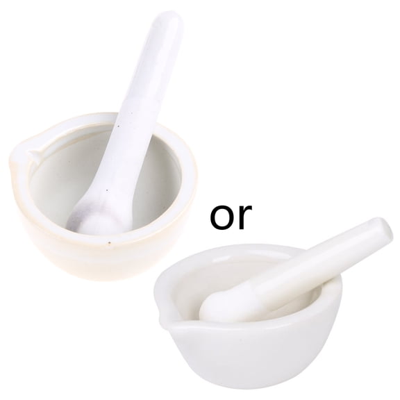 Porcelain Mortar and Pestle Mill Mortar Pestle Pugging Pot Set for Chinese Traditional