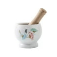 thumbnail image 1 of Porcelain Mortar and Pestle Pill Crusher, Spice Grinder, Herb Bowl, Pesto Powder, Quality Porcelain with Floral Pattern, White, 1 of 7
