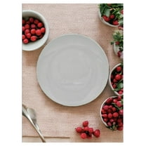 Porcelain Platters - 14 Inch Round Serving Plates, Set of 2 - White Stackable Dinner Platters for Parties, Appetizers, Entrees, and More