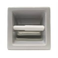 thumbnail image 1 of Porcelain Recess Niche Tissue Toilet Paper Holder - Sterling Silver Glossy - Approx 6"x6" - Bathroom Shower Premade, 1 of 3