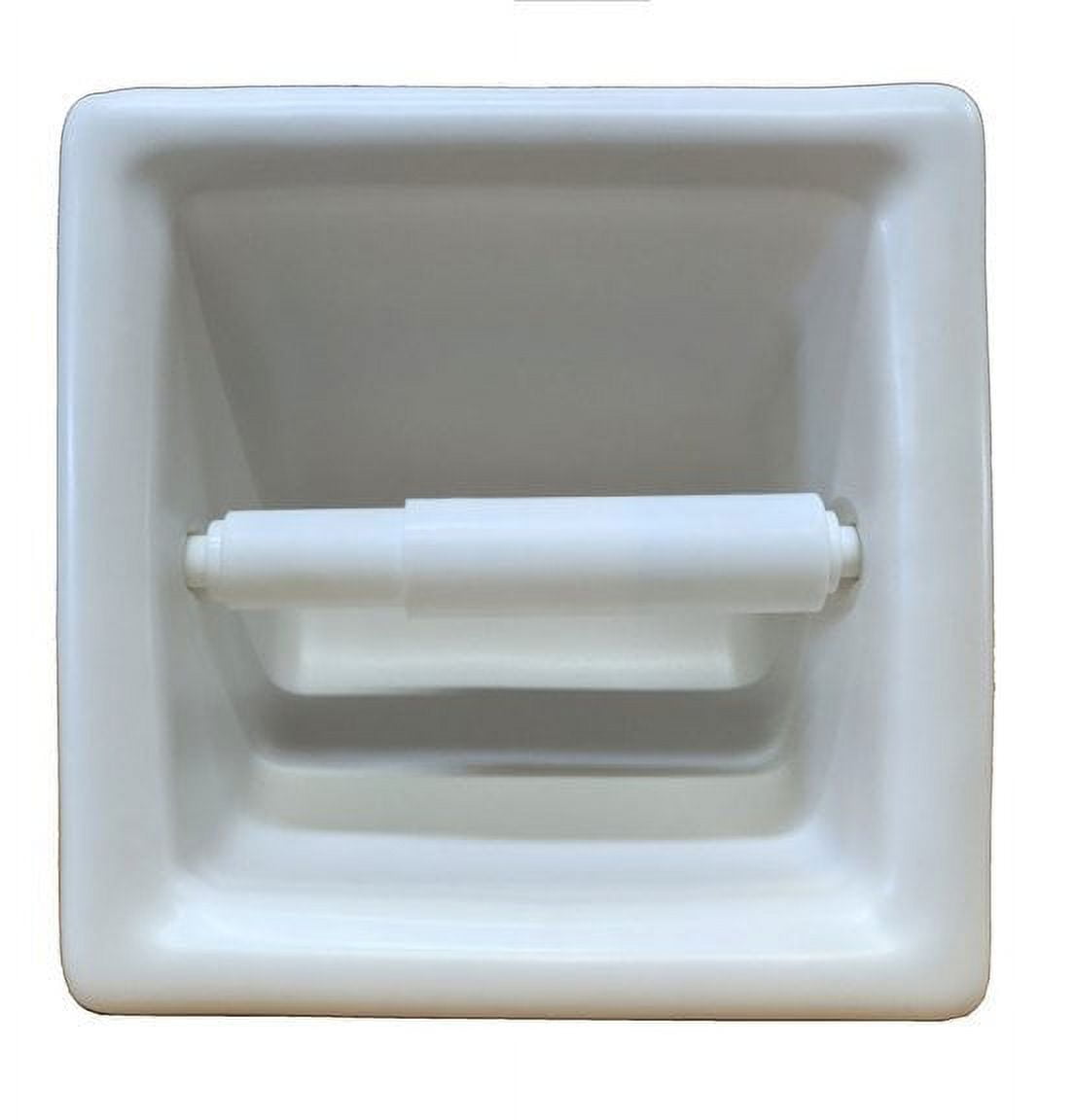 Porcelain Recess Niche Tissue Toilet Paper Holder - White Matte ...