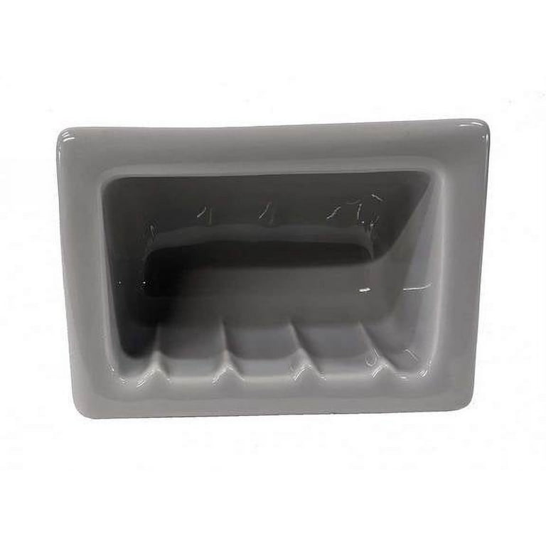 Recessed Black Porcelain Soap Holder