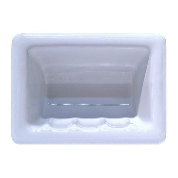 SereneDrains Recessed Ceramic Soap Dish Bar Holder Shower Wall Mount Tray Bathroom Accessories Decorative Niche