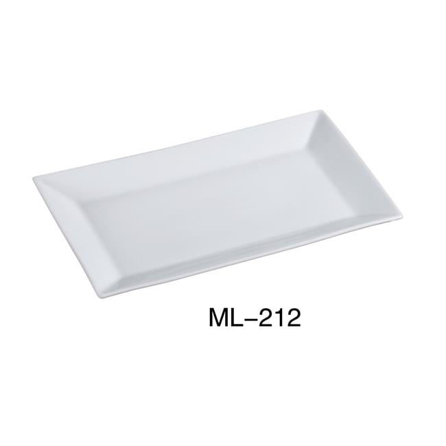 Porcelain Rectangular Plate, Super White - 12 x 8 in. - Pack of 12