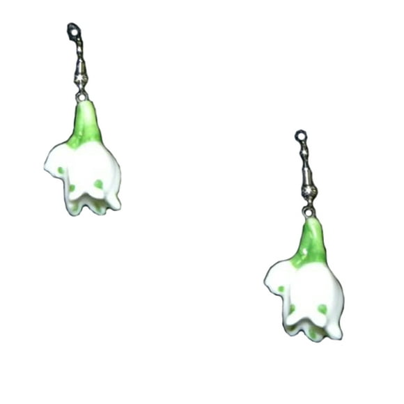 Porcelain - Rhodium Earrings - Summer Snowflake