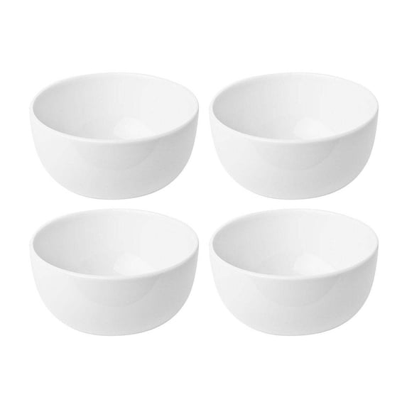 Porcelain Santa Monica dia.4.25" h:2" 8 oz. Round White Porcelain Bowl (Set of 4)