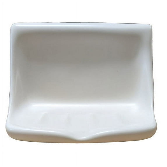 Porcelain Soap Dish Holder - Almond Matte - Approx 6"x4" - for Shower Bathroom