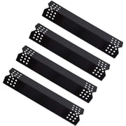 Ozmatip Porcelain Steel Heat Plates for Gas Grill, 4-Pack Replacement Burner Heat Shields, Universal Fit Grill Parts, 14.6 Inch