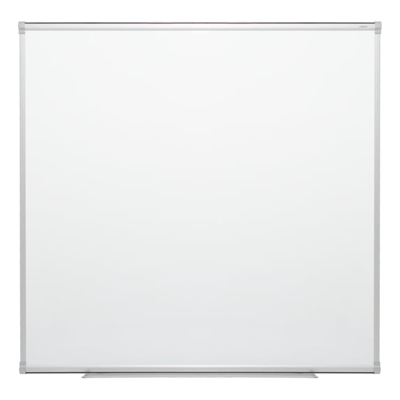 Porcelain Steel Magnetic Dry Erase Board w/ Aluminum Frame & Map Rail (4' W x 4' H)