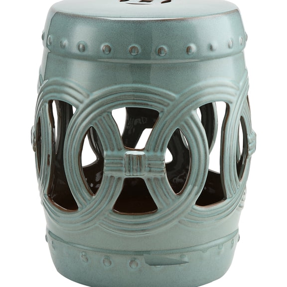 Porcelain Stool, Decorative For Home, 13.83" D X 17.02" W 16.95" H Chaise Lounges, Breathable Seats, Cool And Relaxing By Pool